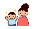 正しい食生活をこころがけ、親子そろってむし歯を予防する。