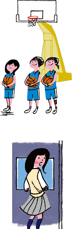 中学生になって違和感を感じている子どものイメージイラスト