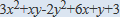 3x^2+xy-2y^2+6x+y+3