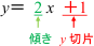 y=傾きx+y切片