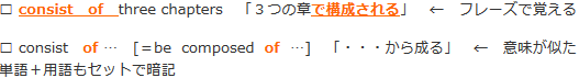 ＜例＞フレーズ暗記